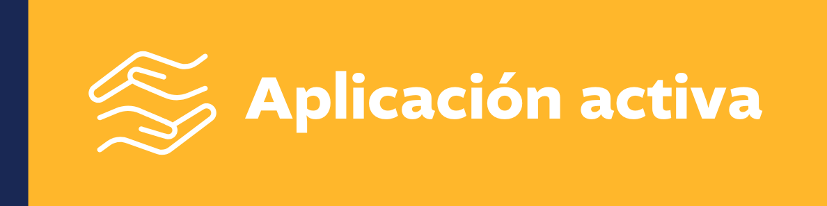 inicio de sección aplicación activa